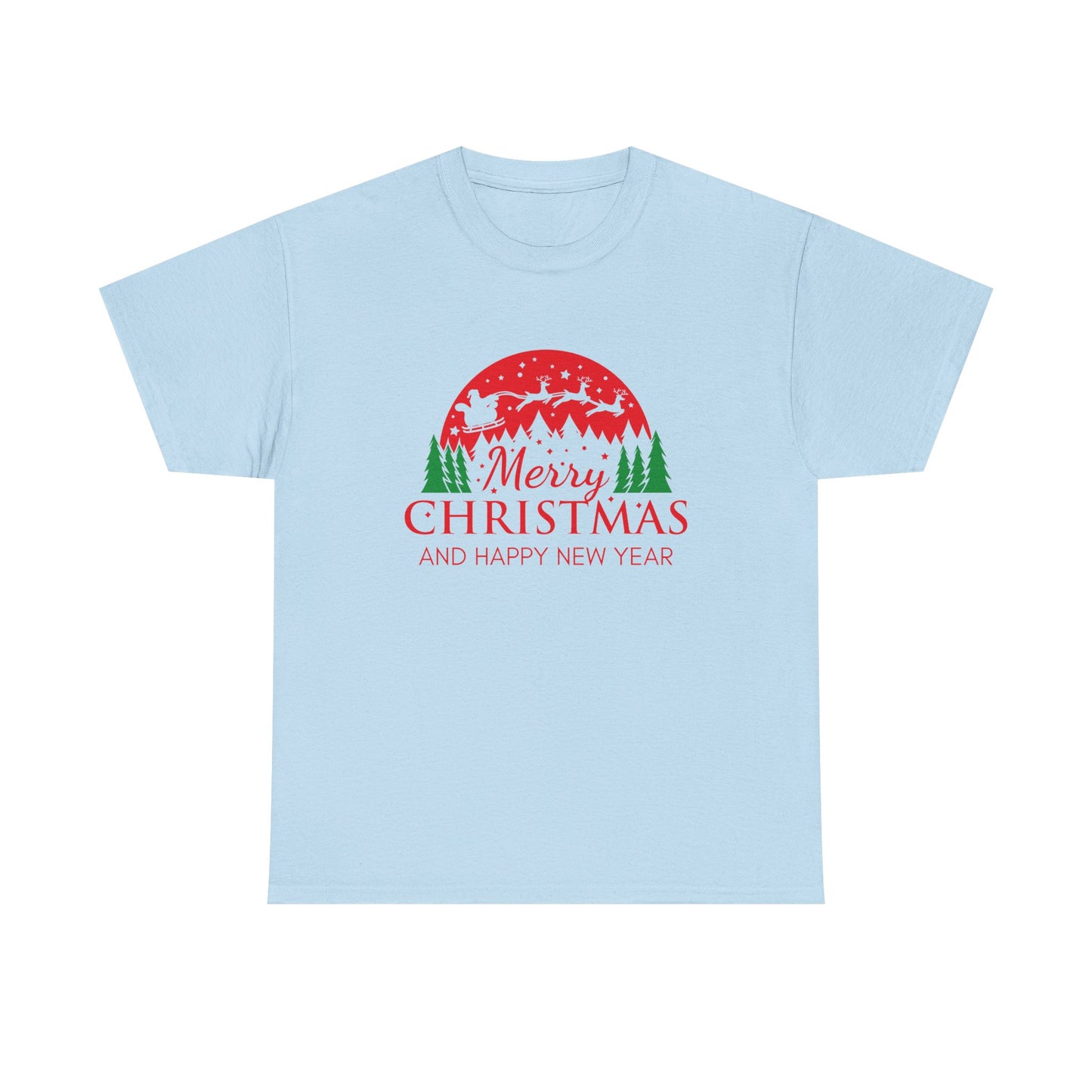 Festive Christmas Tee - Merry Christmas and Happy New Year, Holiday Shirt, Unisex Cotton T-Shirt, Christmas Gift, Winter Apparel