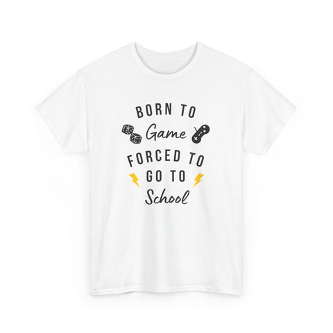 Born to Game Unisex Tee, Gamer T-Shirt, Fun School Shirt, Casual Cotton Tee