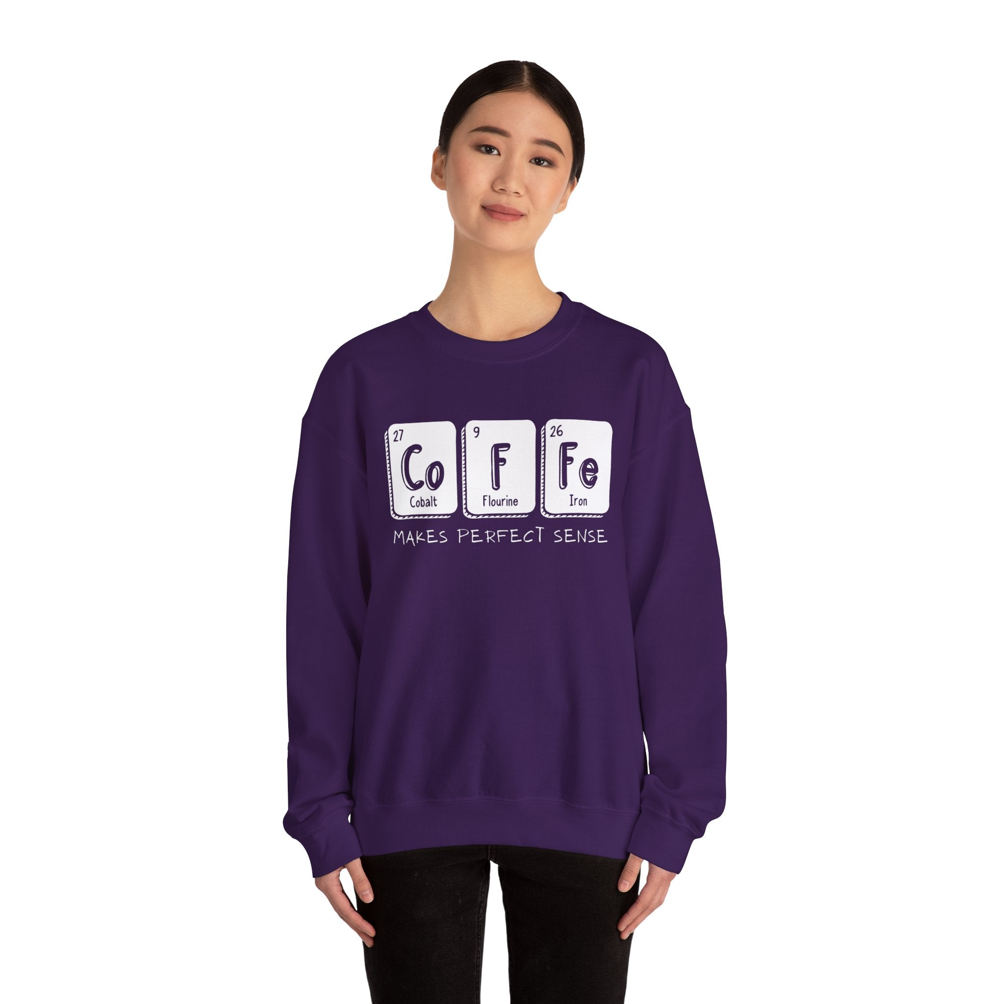 Coffee Elements Crewneck Sweatshirt - Cozy Coffee Lover Gift, Science Pullover, Unisex Casual Apparel, Coffee Gift idea, Coffee Theme