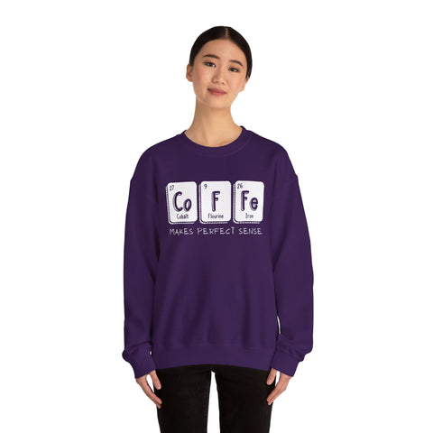 Coffee Elements Crewneck Sweatshirt - Cozy Coffee Lover Gift, Science Pullover, Unisex Casual Apparel, Coffee Gift idea, Coffee Theme