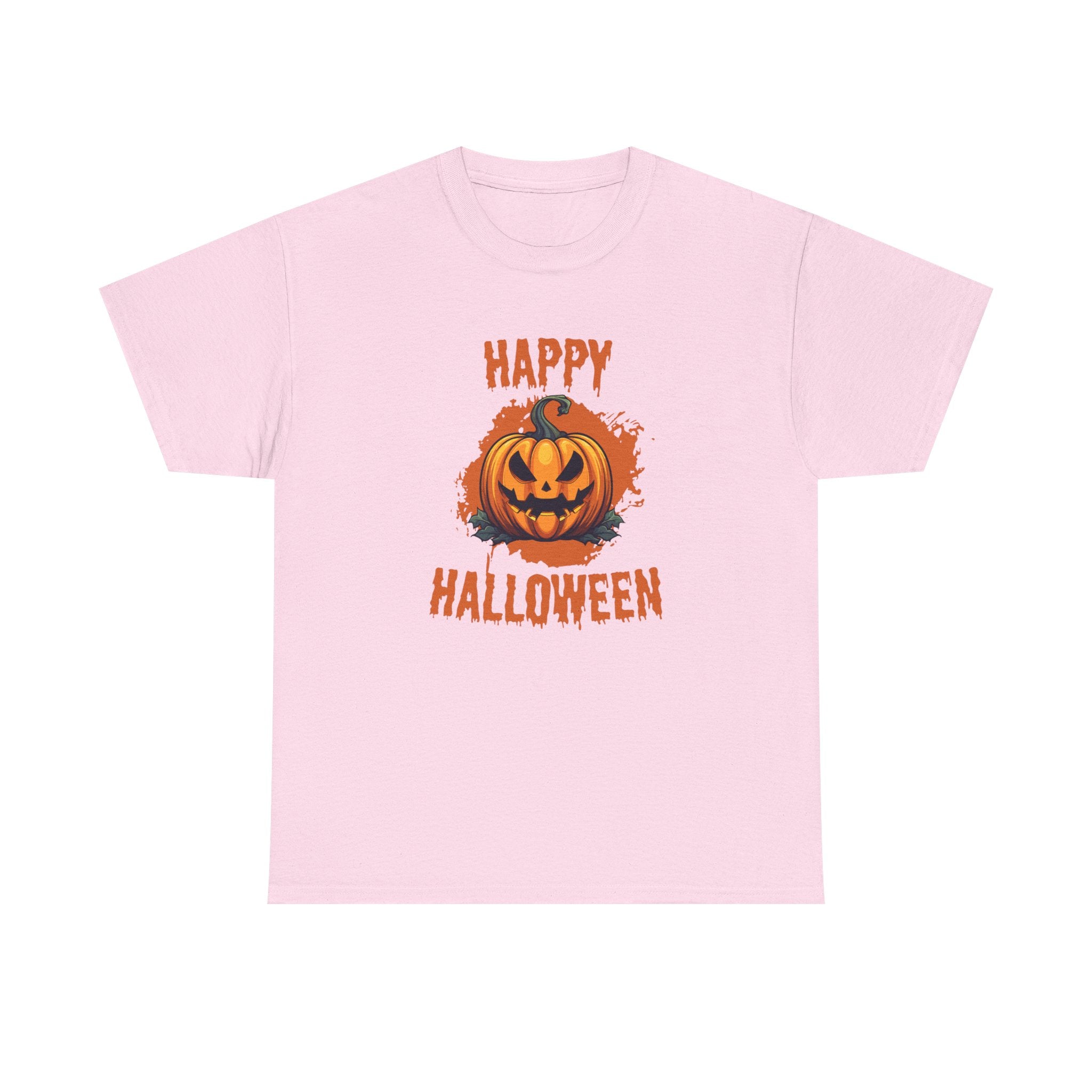 Halloween Unisex Heavy Cotton Tee, Spooky Pumpkin Graphic, Fall Festival Shirt, Halloween Party Top, Casual Autumn Apparel