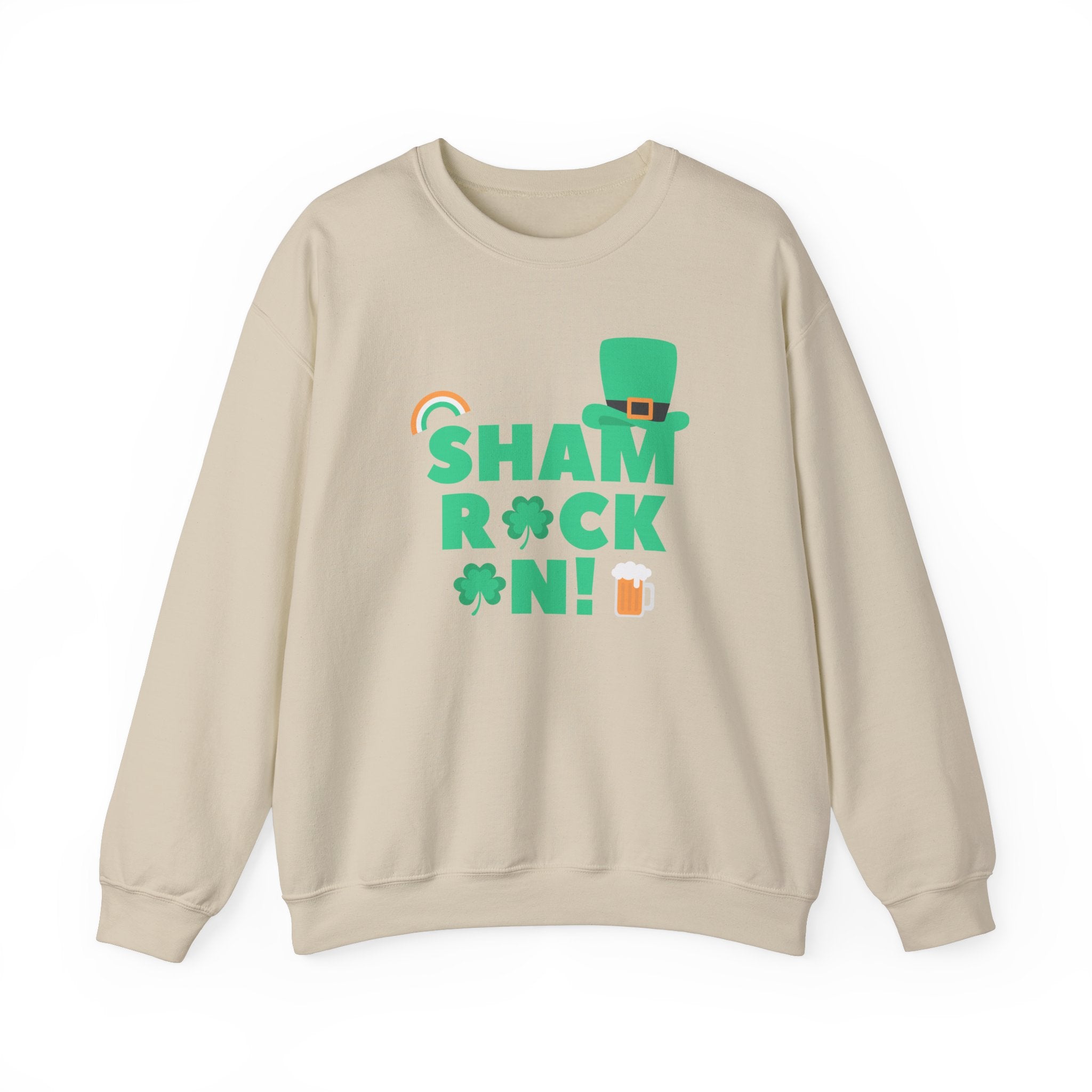 Sham Rock Unisex Sweatshirt, St. Patrick's Day Jumper, Lucky Clover Crewneck, Irish Holiday Pullover, Green Festival Top