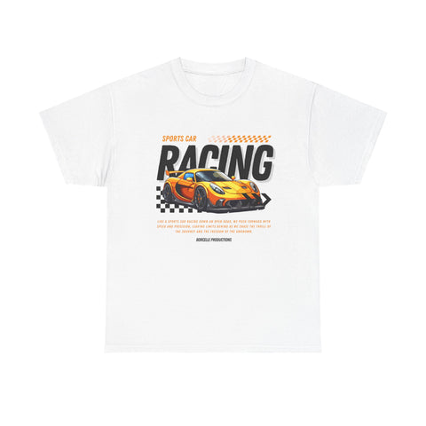 Racing Graphic Tee - Unisex Heavy Cotton Shirt, Car Enthusiast Apparel, Casual Wear, Racing Event Outfit