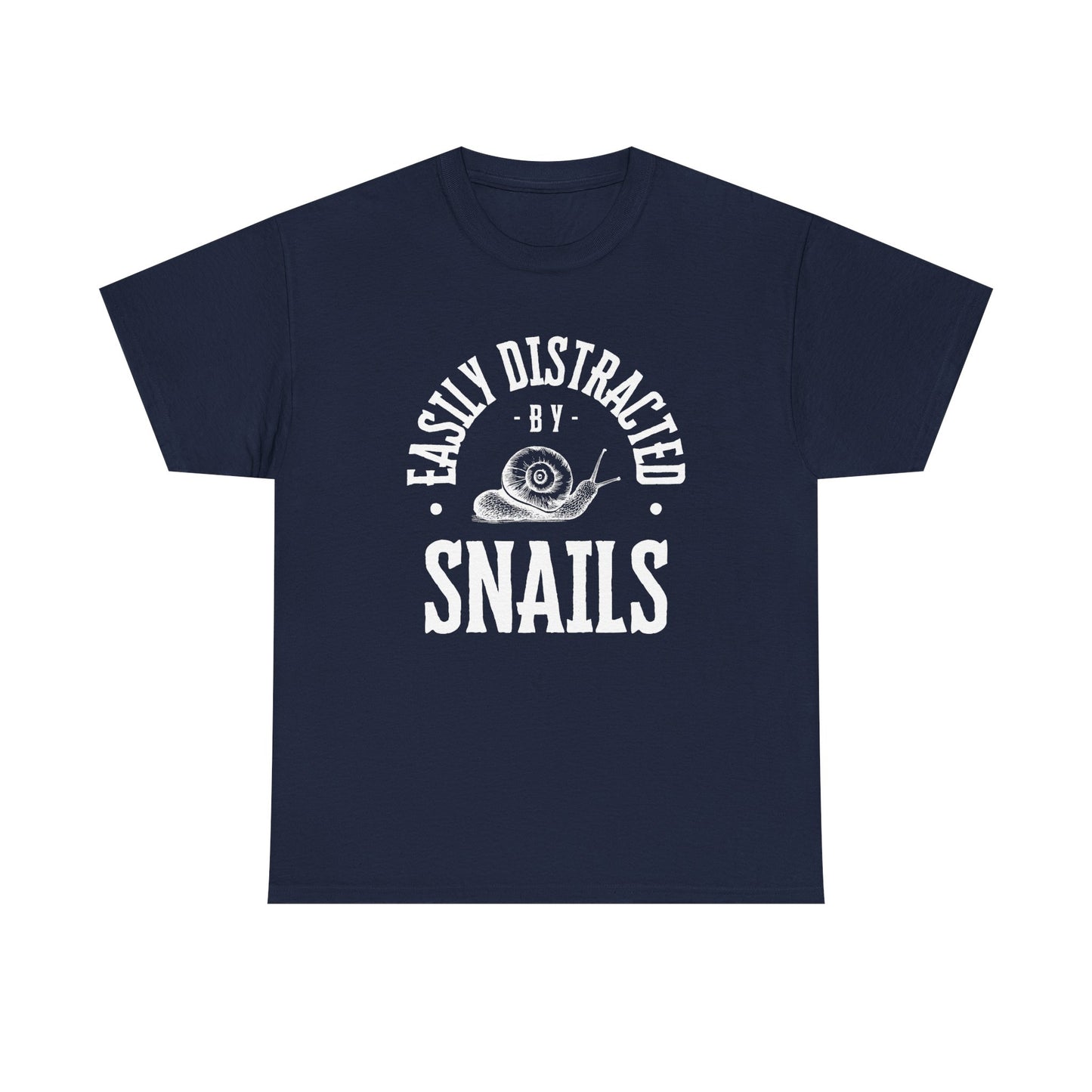 Easily Distracted by Snails Tee, Funny Snail Shirt, Unisex Graphic Tee, Gift for Snail Lovers, Nature Humor Tee, Casual Wear