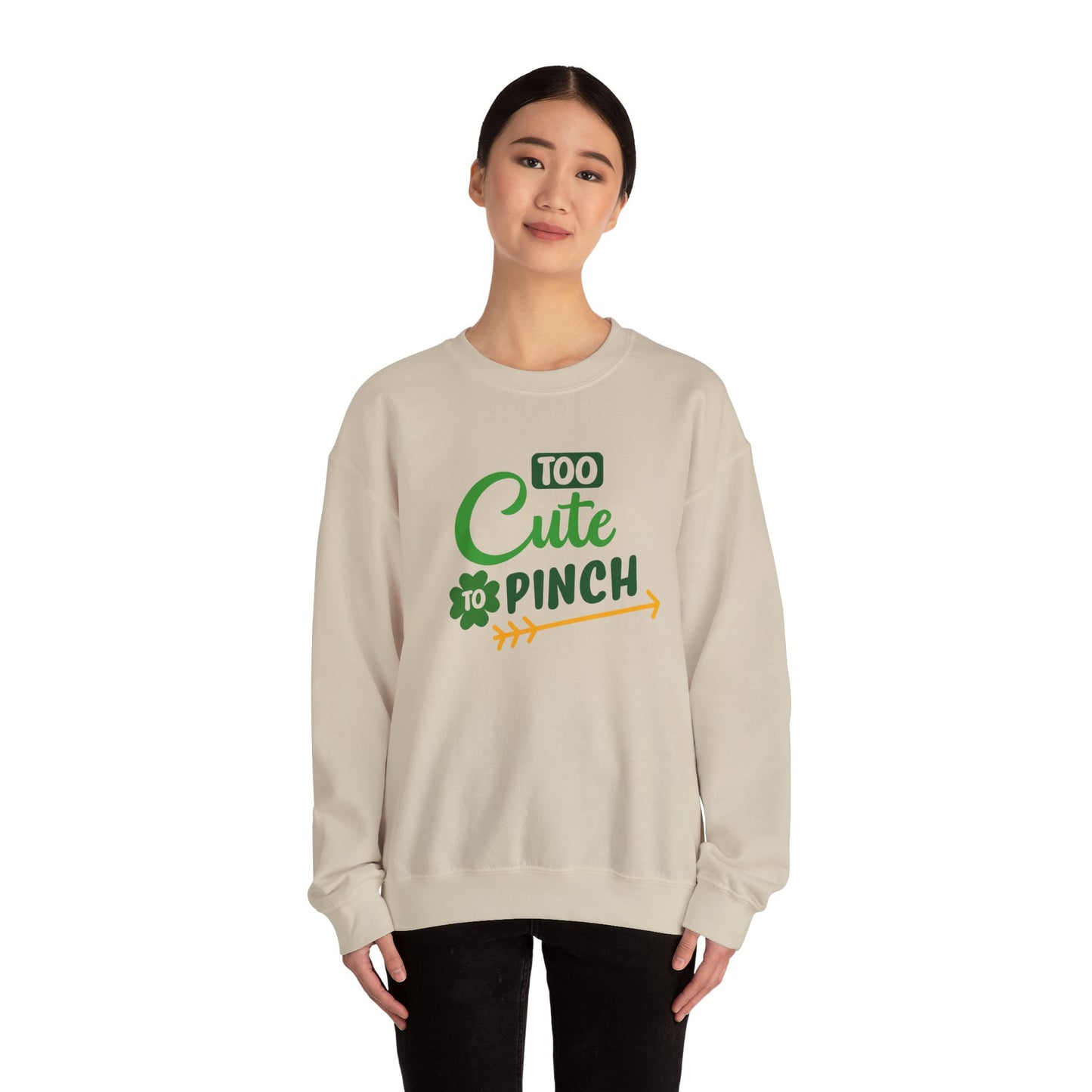 Cute St Patrick's Day Sweatshirt, Unisex Heavy Blend Crewneck, Perfect for Celebrations, Cozy Gift for Friends, Funny Irish Apparel