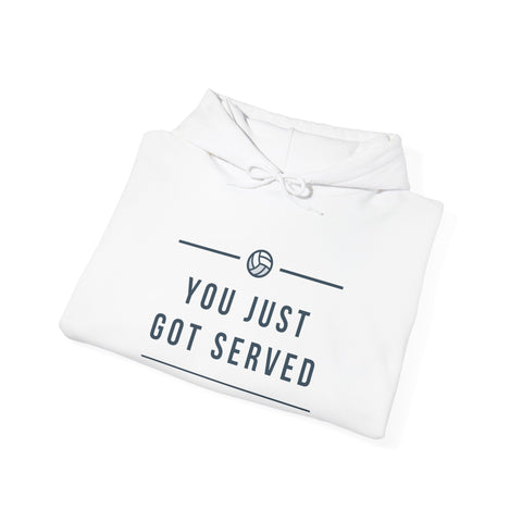 YOU JUST GOT SERVED Unisex Heavy Blend™ Hooded Sweatshirt, Funny Sports Sweatshirt