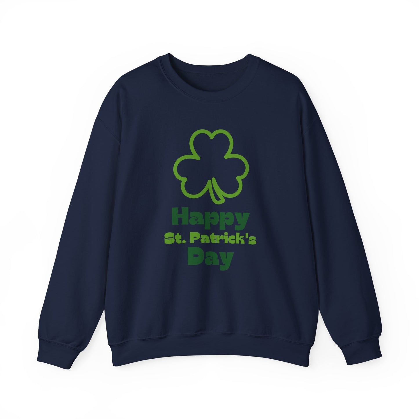 St Patrick's Day Sweatshirt, Cozy Crewneck for Celebrations, Unisex Holiday Apparel, Green Shamrock Design, Festive Clothing, Saint Paddy's