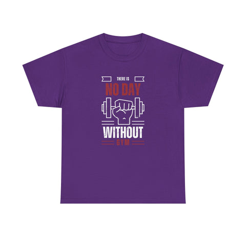 Motivational Gym T-Shirt - "No Day Without Gym" - Fitness Gift, Workout Apparel, Sportswear, Unisex Tee, Exercise Motivation