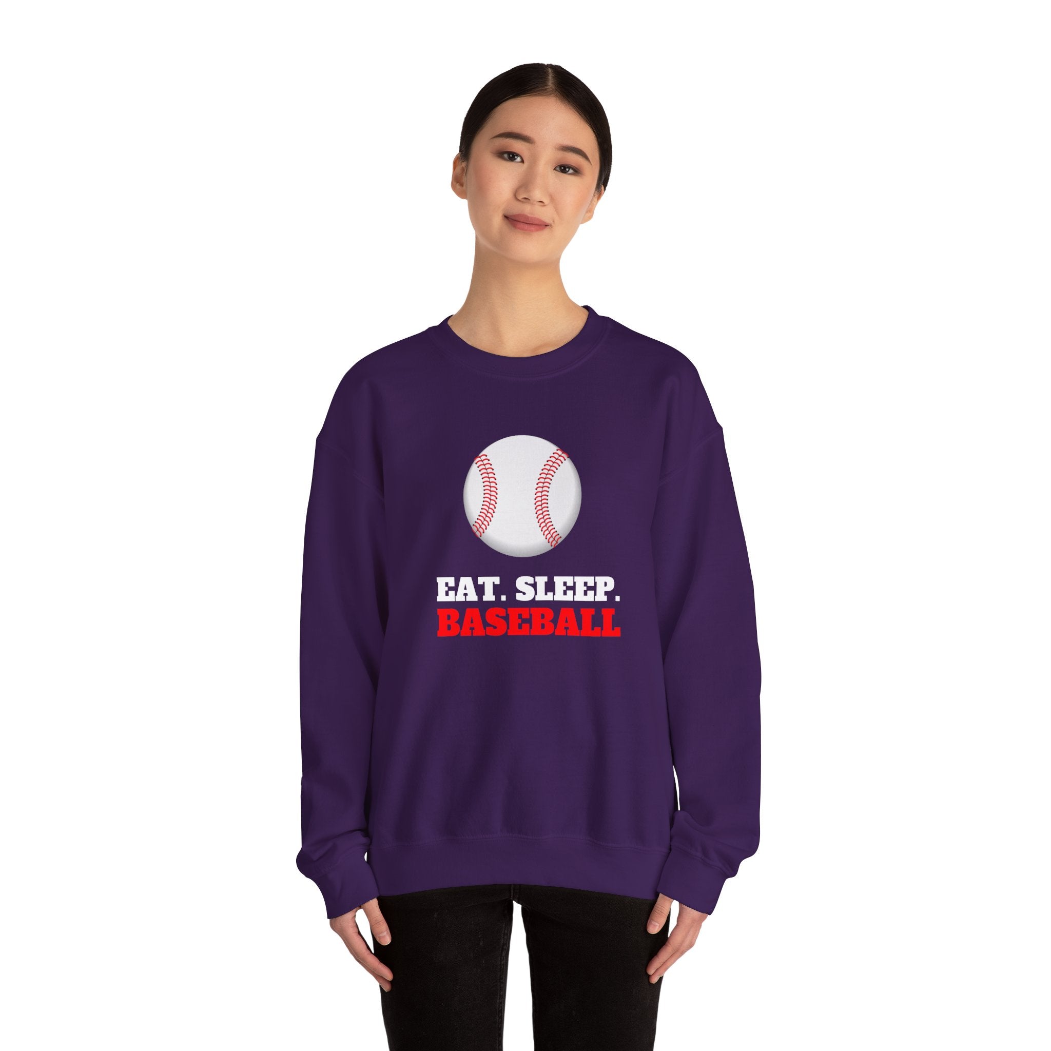 Baseball Sweatshirt - Eat Sleep Baseball, Unisex Crewneck, Gift for Baseball Fans, Sports Apparel, Cozy Sweatshirt
