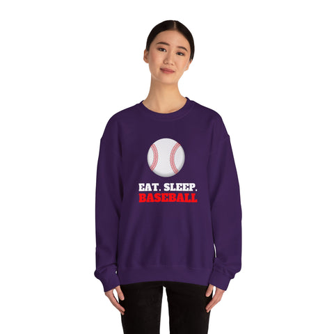 Baseball Sweatshirt - Eat Sleep Baseball, Unisex Crewneck, Gift for Baseball Fans, Sports Apparel, Cozy Sweatshirt
