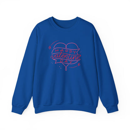 Happy Valentine's Day Sweatshirt, Cozy Valentine's Gift, Unisex Crewneck, Couple's Outfit, Cute Love Apparel, Winter Fashion