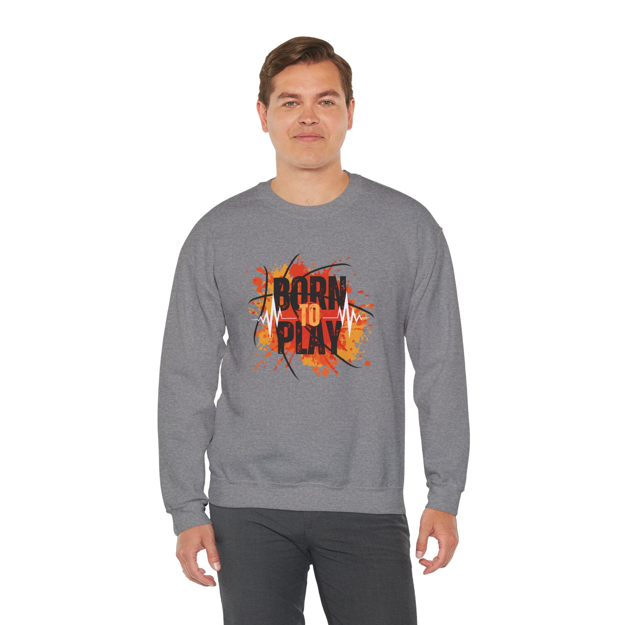 Motivational Crewneck Sweatshirt - Born to Plan, Cozy Sports Sweatshirt, Unisex Gift, Creative Apparel, Casual Wear, Fall Fashion