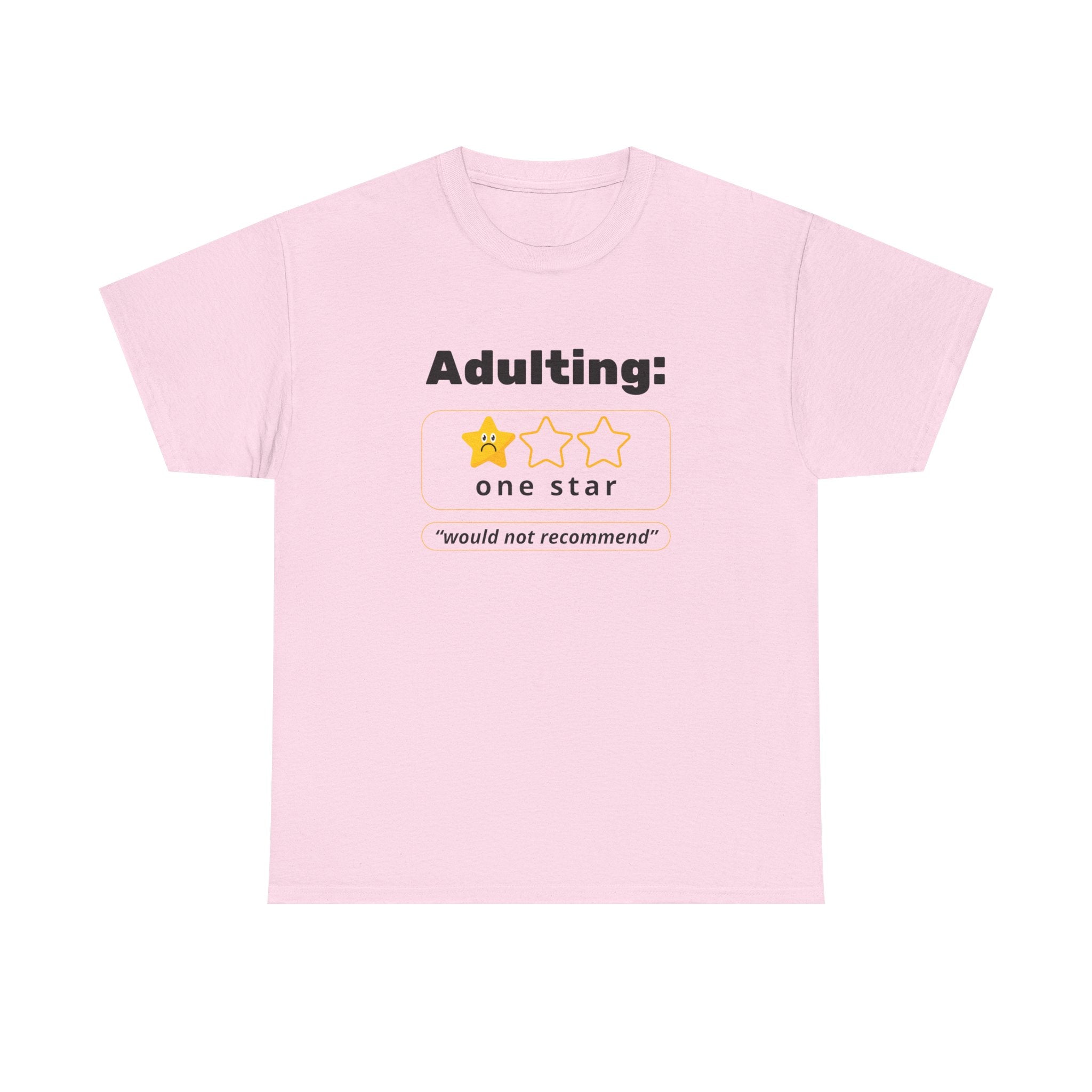 Funny Adulting Unisex Heavy Cotton Tee, Perfect Gift for Graduates, Birthdays, Casual Wear, Humor Shirt, Everyday Laughs