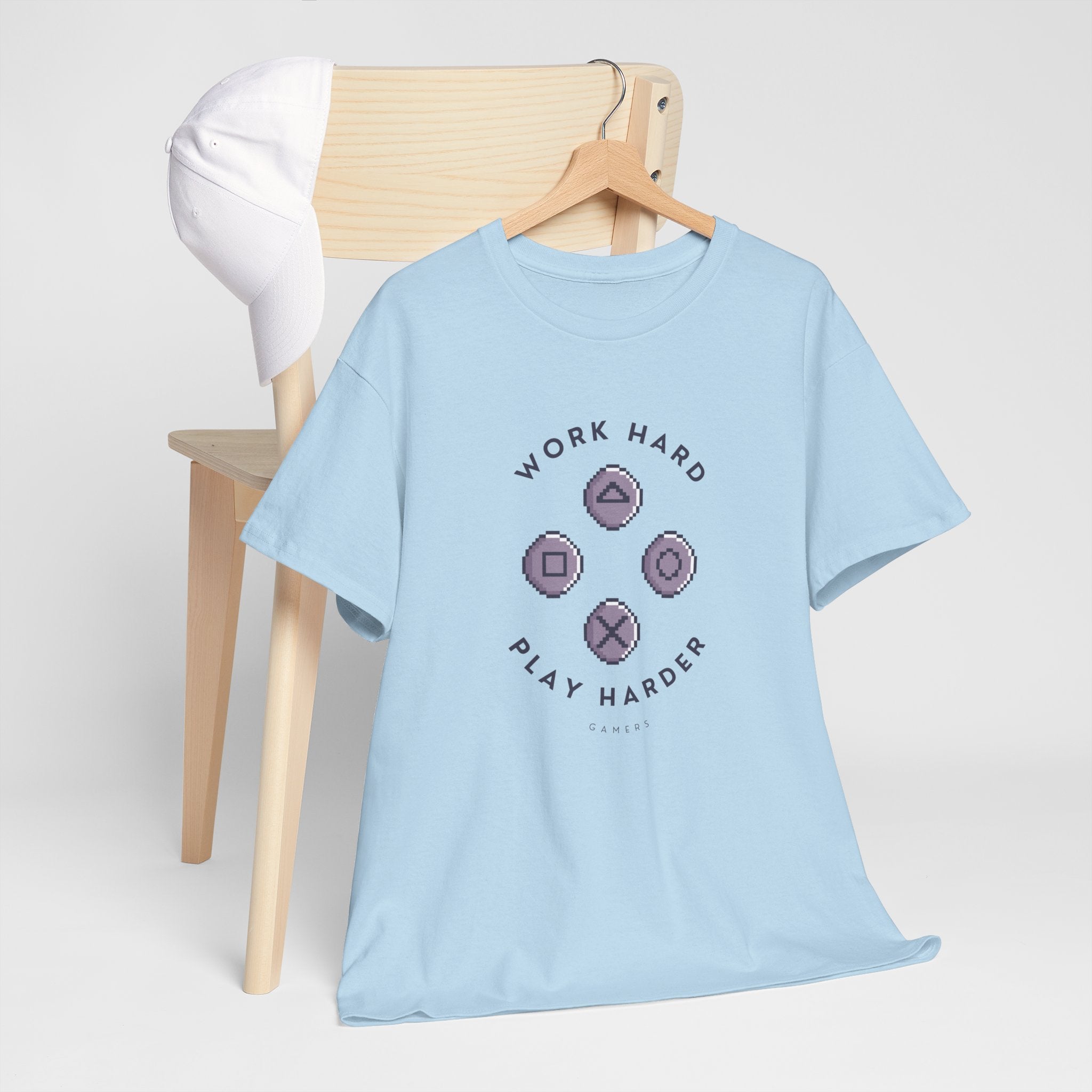 Work Hard Play Hard Unisex Heavy Cotton Tee