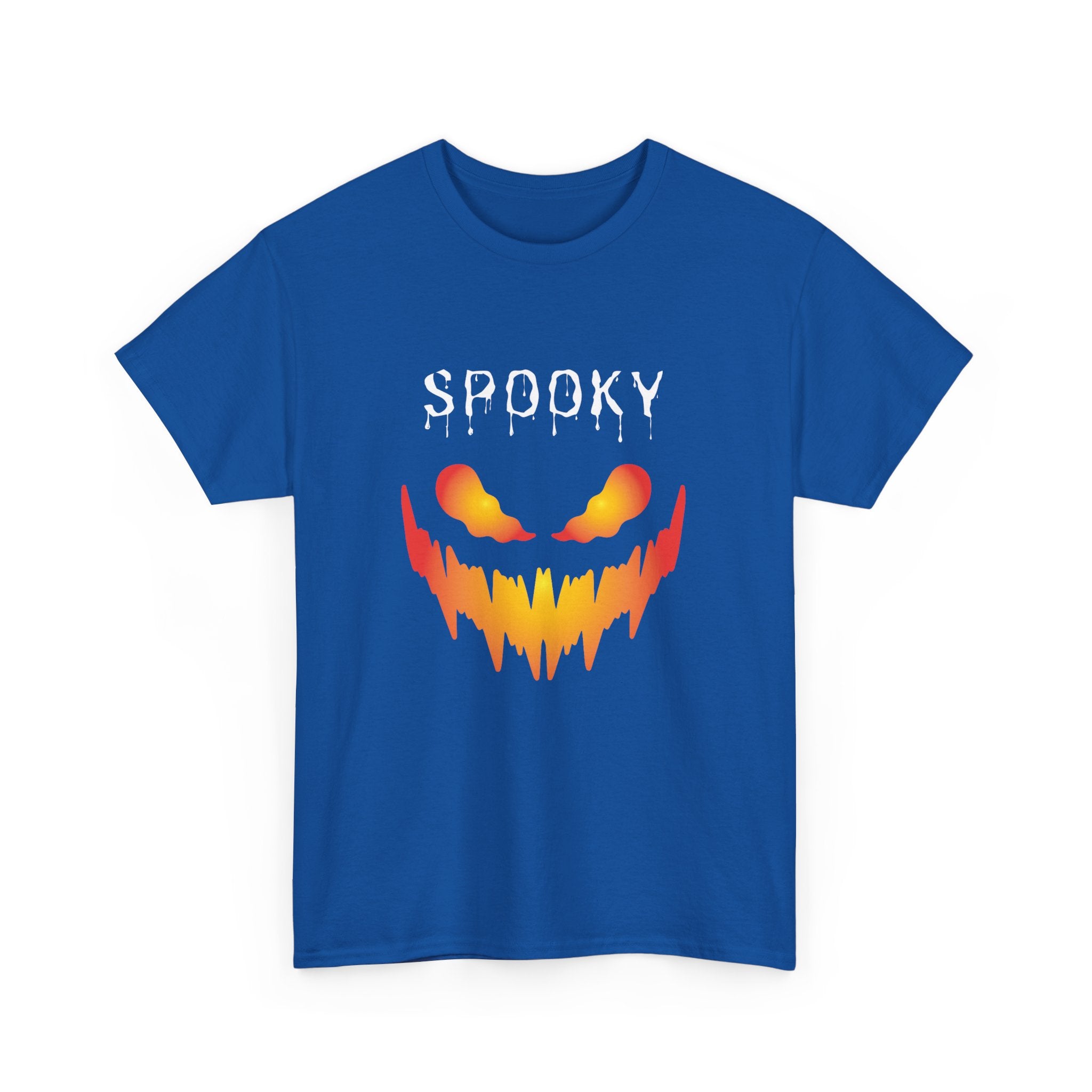 Spooky Halloween Tees, Unisex Heavy Cotton Tee for Fall, Ghostly Graphics Shirt, Halloween Apparel