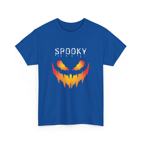 Spooky Halloween Tees, Unisex Heavy Cotton Tee for Fall, Ghostly Graphics Shirt, Halloween Apparel