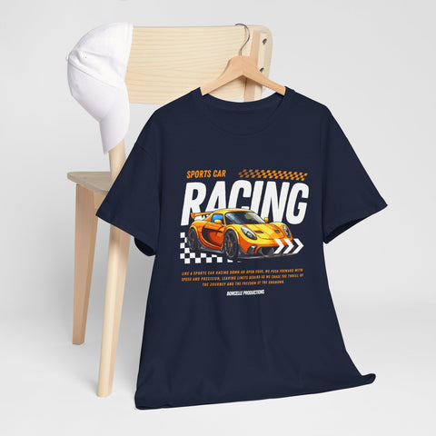 Racing Graphic Tee - Unisex Heavy Cotton Shirt, Car Enthusiast Apparel, Casual Wear, Racing Event Outfit