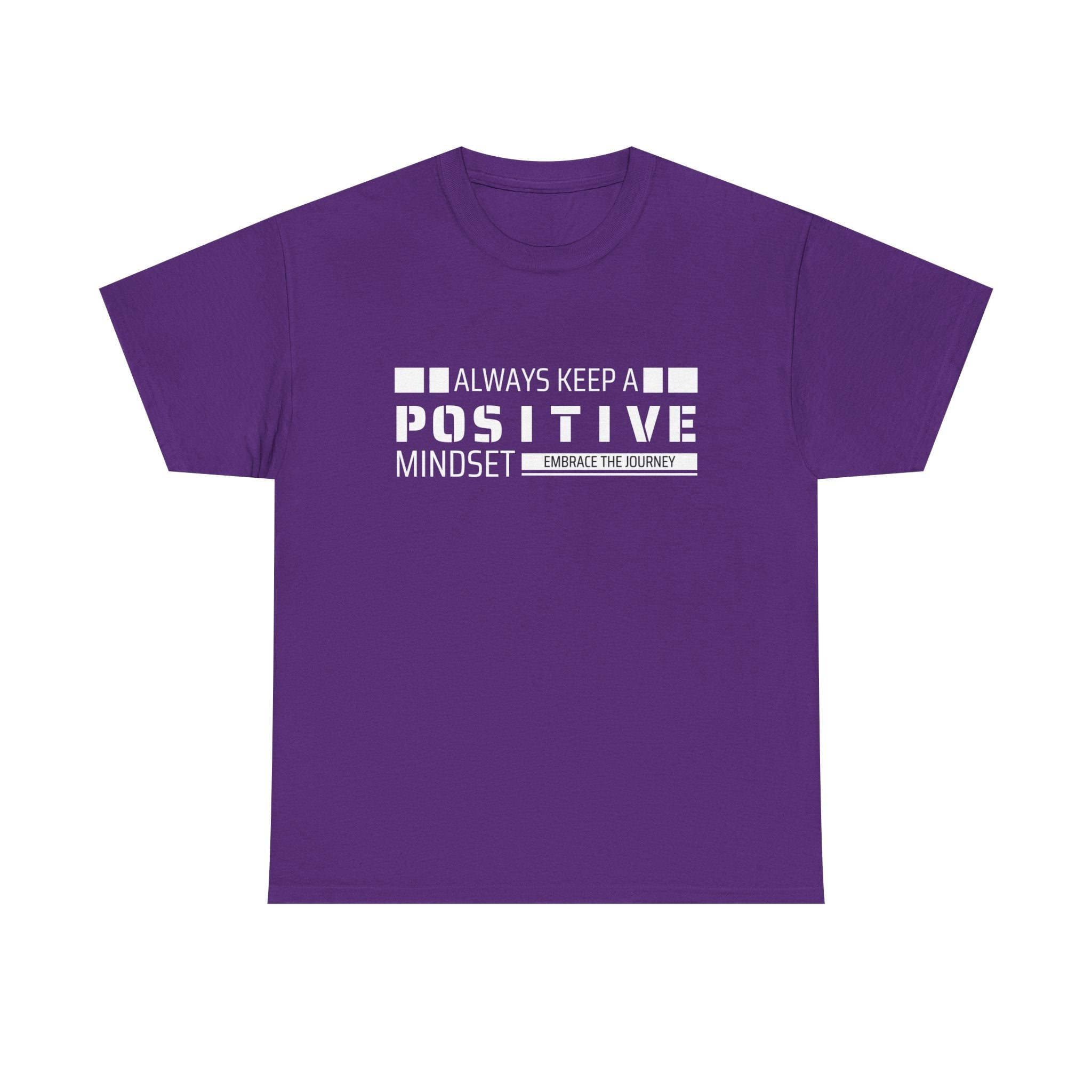 Positive Mindset Unisex Heavy Cotton Tee, Inspirational Shirt, Motivational T-Shirt, Gift for Friends, Casualwear