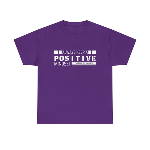 Positive Mindset Unisex Heavy Cotton Tee, Inspirational Shirt, Motivational T-Shirt, Gift for Friends, Casualwear