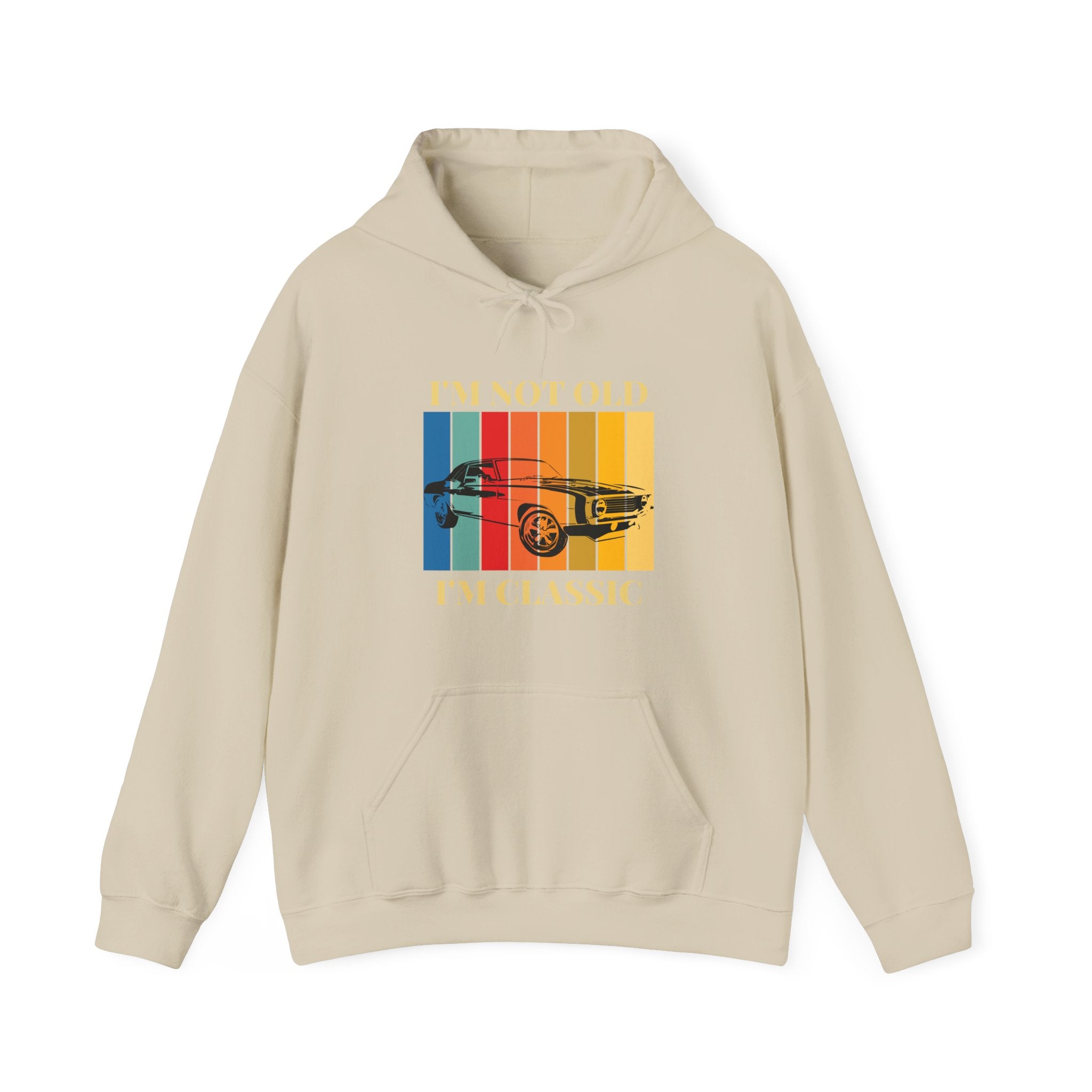 Funny Classic Car Enthusiast Hoodie - I'm Not Old I'm Classic, Vintage Car Sweatshirt, Gift for Him, Classic Automobile Lover