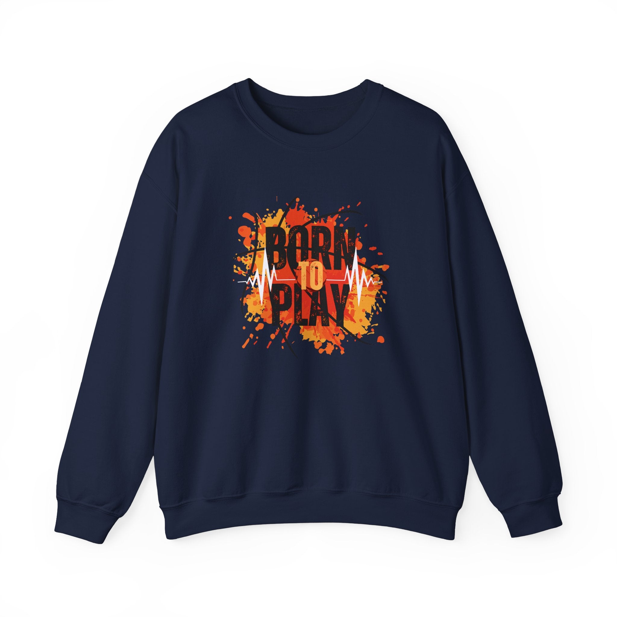 Motivational Crewneck Sweatshirt - Born to Plan, Cozy Sports Sweatshirt, Unisex Gift, Creative Apparel, Casual Wear, Fall Fashion
