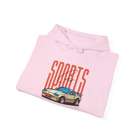 Sports Car Hoodie - Unisex Heavy Blend™ Sweatshirt, Casual Streetwear, Unique Sports Apparel, Cozy Fashion