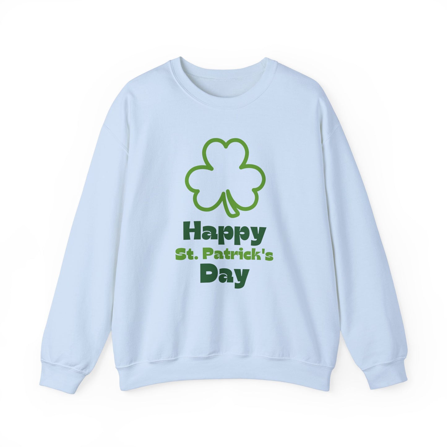 St Patrick's Day Sweatshirt, Cozy Crewneck for Celebrations, Unisex Holiday Apparel, Green Shamrock Design, Festive Clothing, Saint Paddy's