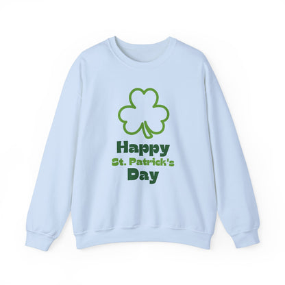 St Patrick's Day Sweatshirt, Cozy Crewneck for Celebrations, Unisex Holiday Apparel, Green Shamrock Design, Festive Clothing, Saint Paddy's