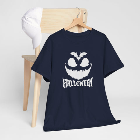 Halloween Unisex Heavy Cotton Tee | Spooky Graphic T-Shirt for Fall