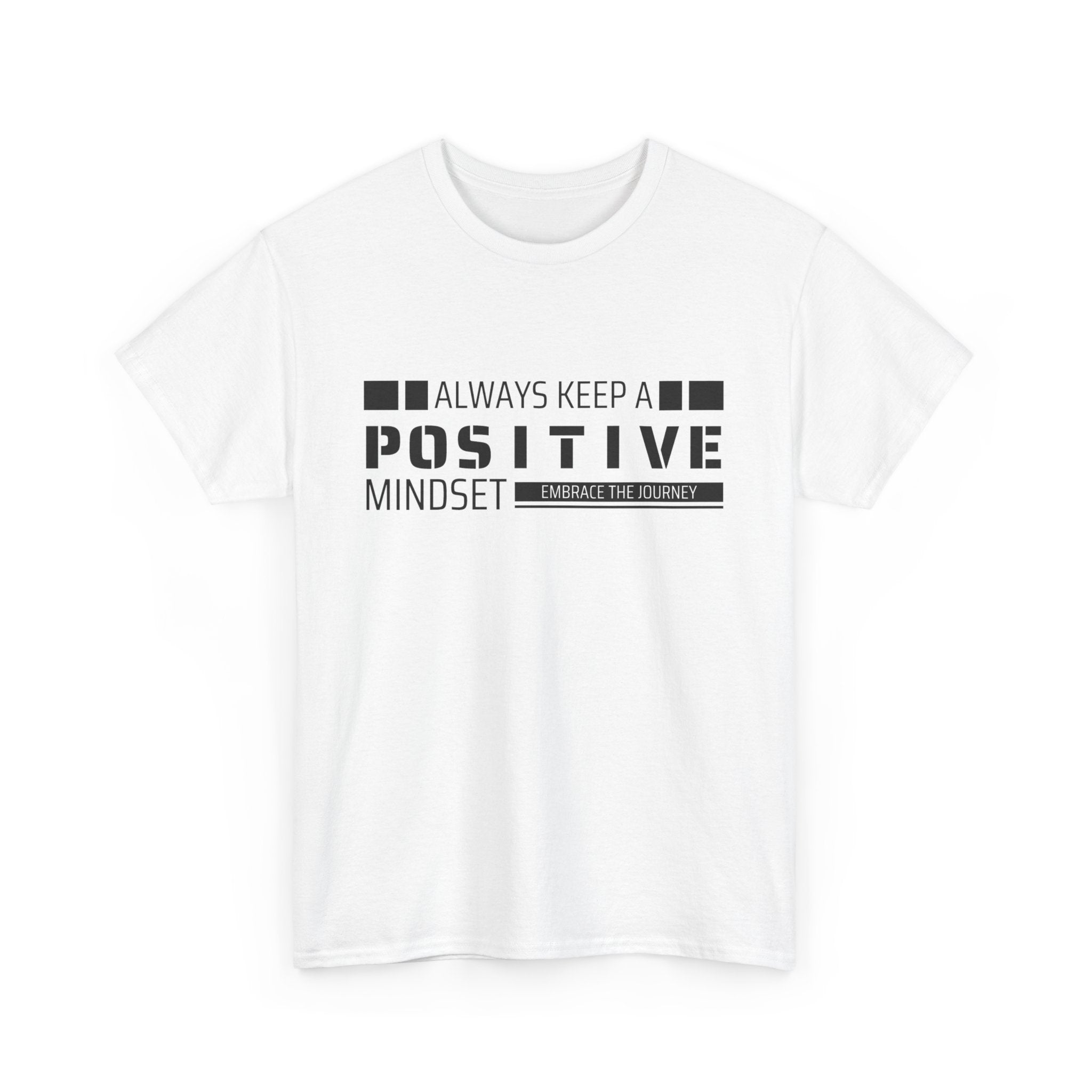 Positive Mindset Unisex Heavy Cotton Tee, Inspirational Shirt, Motivational T-Shirt, Gift for Friends, Casualwear