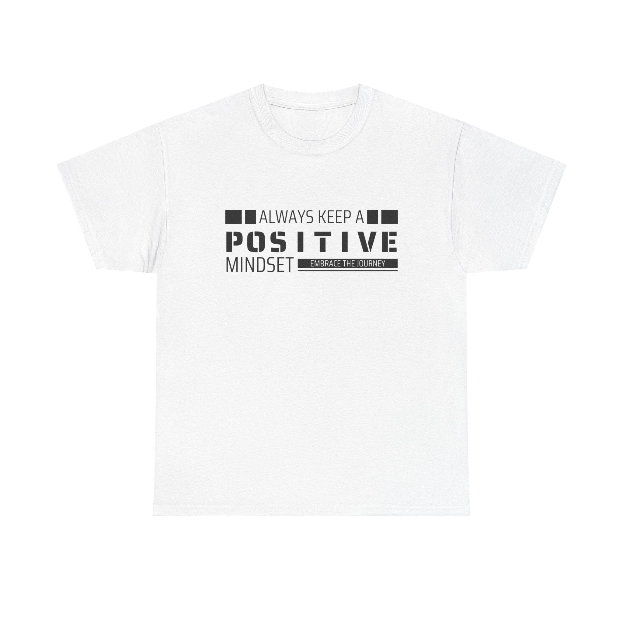 Positive Mindset Unisex Heavy Cotton Tee, Inspirational Shirt, Motivational T-Shirt, Gift for Friends, Casualwear