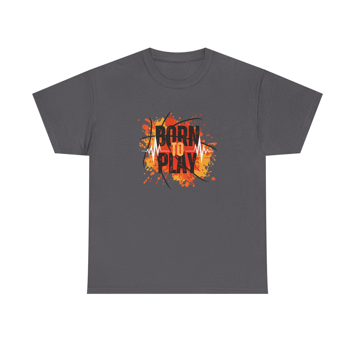 Born to Play Unisex Heavy Cotton Tee, Casual Graphic Tee, Playful Shirt for Sports Lovers, Gift for Gamers, Streetwear Style