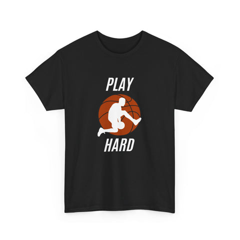 Play Hard Basketball Tee, Sports T-Shirt, Unisex Cotton Top, Gift for Sports Lovers, Athletic Wear, Casual Fitness Shirt