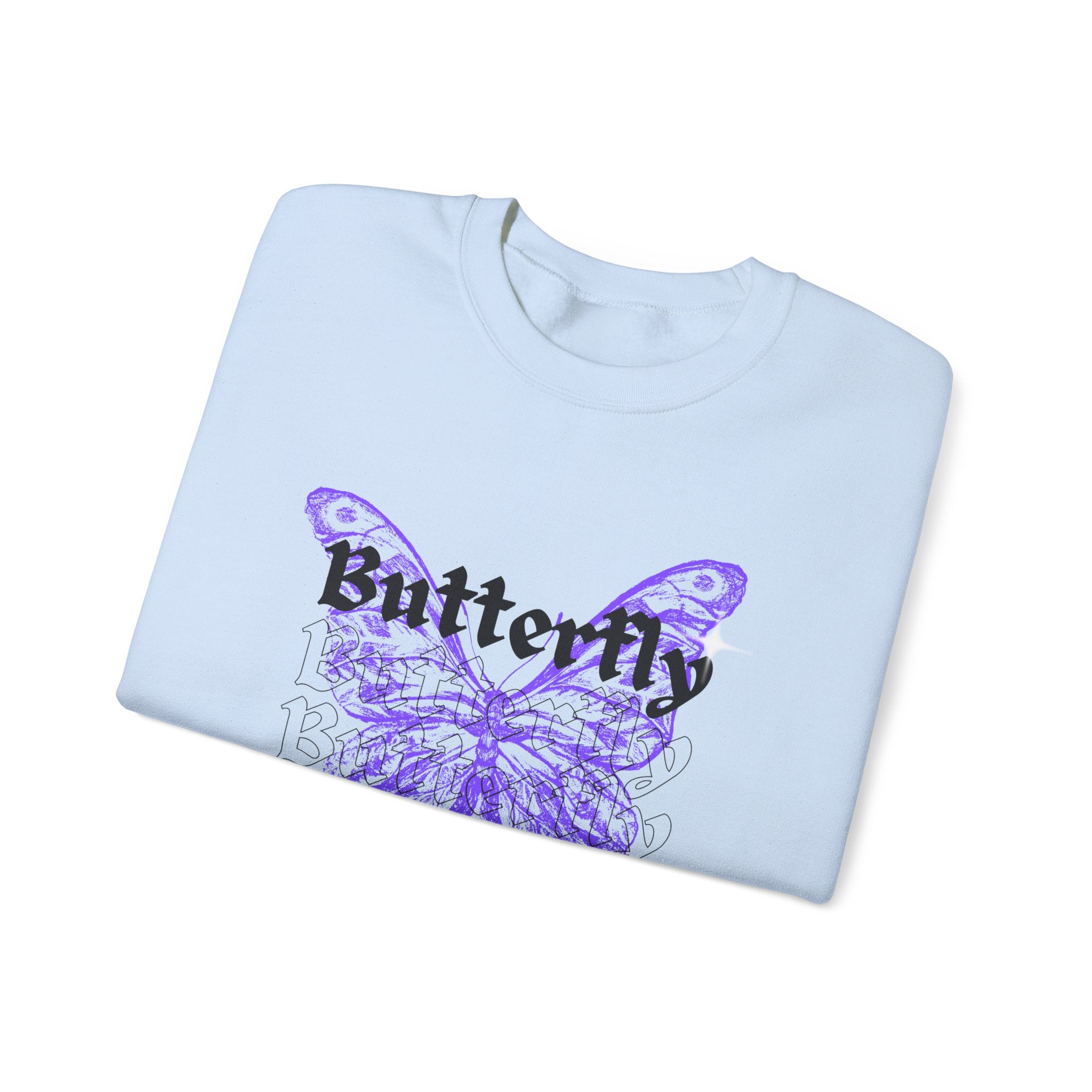 Butterfly Graphic Crewneck Sweatshirt, Unisex Sweatshirt, Cozy,Streetwear Fashion, Spring Wardrobe Essential, Butterfly Lover's Gift