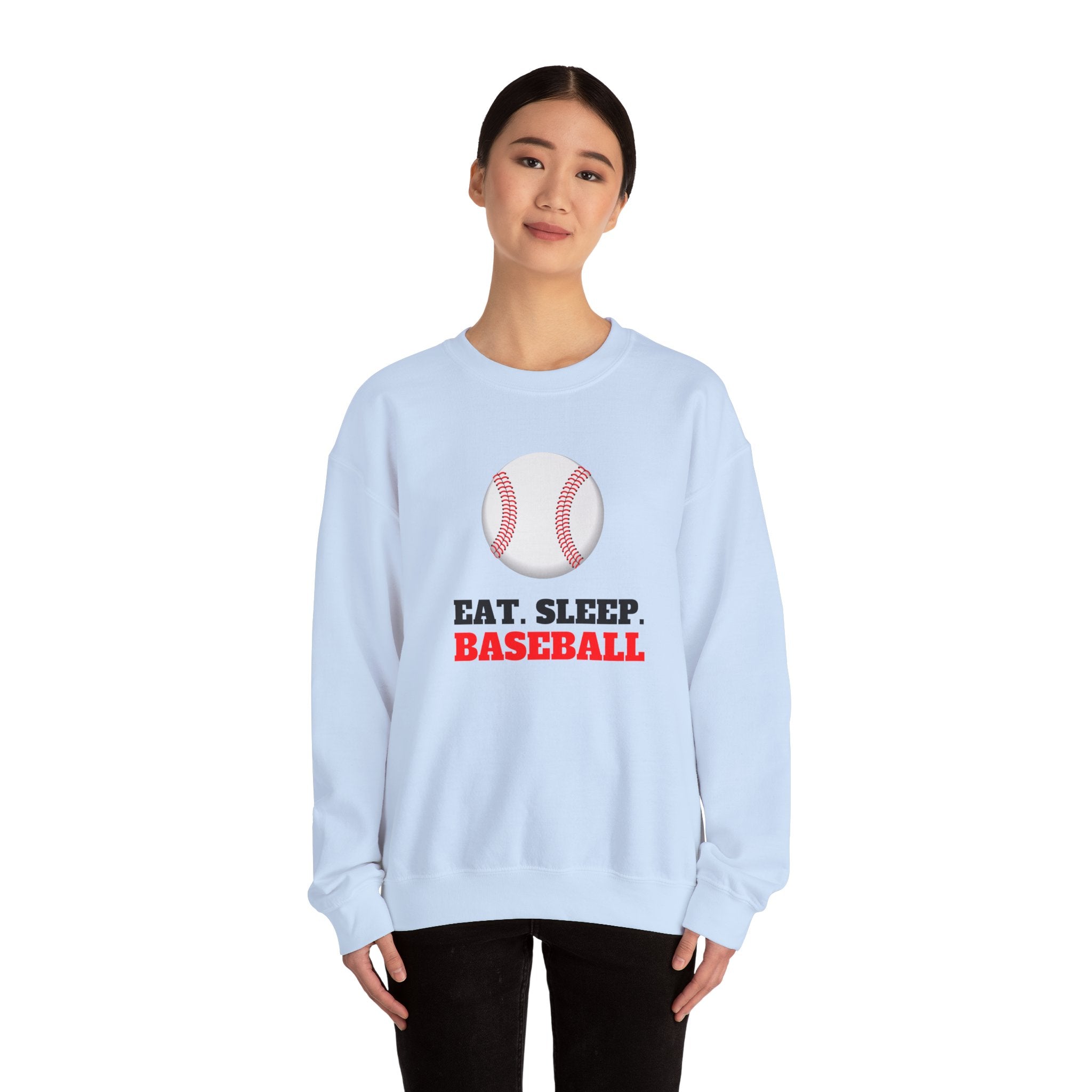 Baseball Sweatshirt - Eat Sleep Baseball, Unisex Crewneck, Gift for Baseball Fans, Sports Apparel, Cozy Sweatshirt