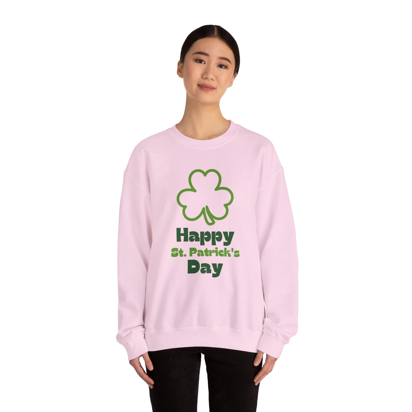 St Patrick's Day Sweatshirt, Cozy Crewneck for Celebrations, Unisex Holiday Apparel, Green Shamrock Design, Festive Clothing, Saint Paddy's