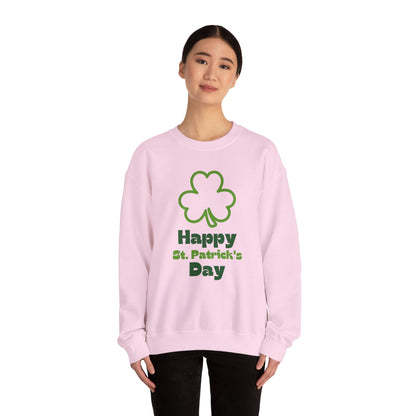 St Patrick's Day Sweatshirt, Cozy Crewneck for Celebrations, Unisex Holiday Apparel, Green Shamrock Design, Festive Clothing, Saint Paddy's