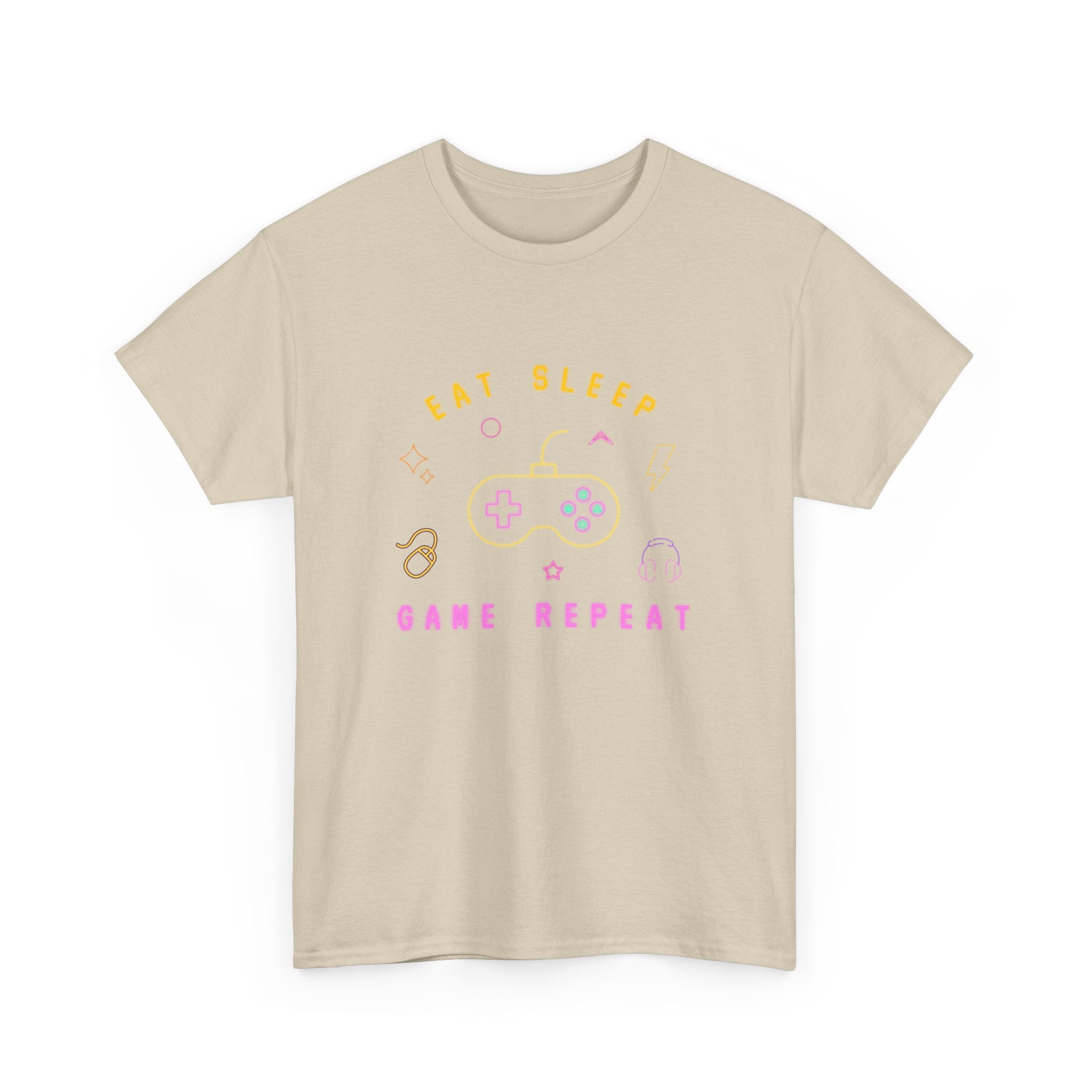 Gamer Vibes Unisex Tee - Eat Sleep Game Repeat, Video Game Shirt, Casual Wear, Gift for Gamers, Gaming Merchandise