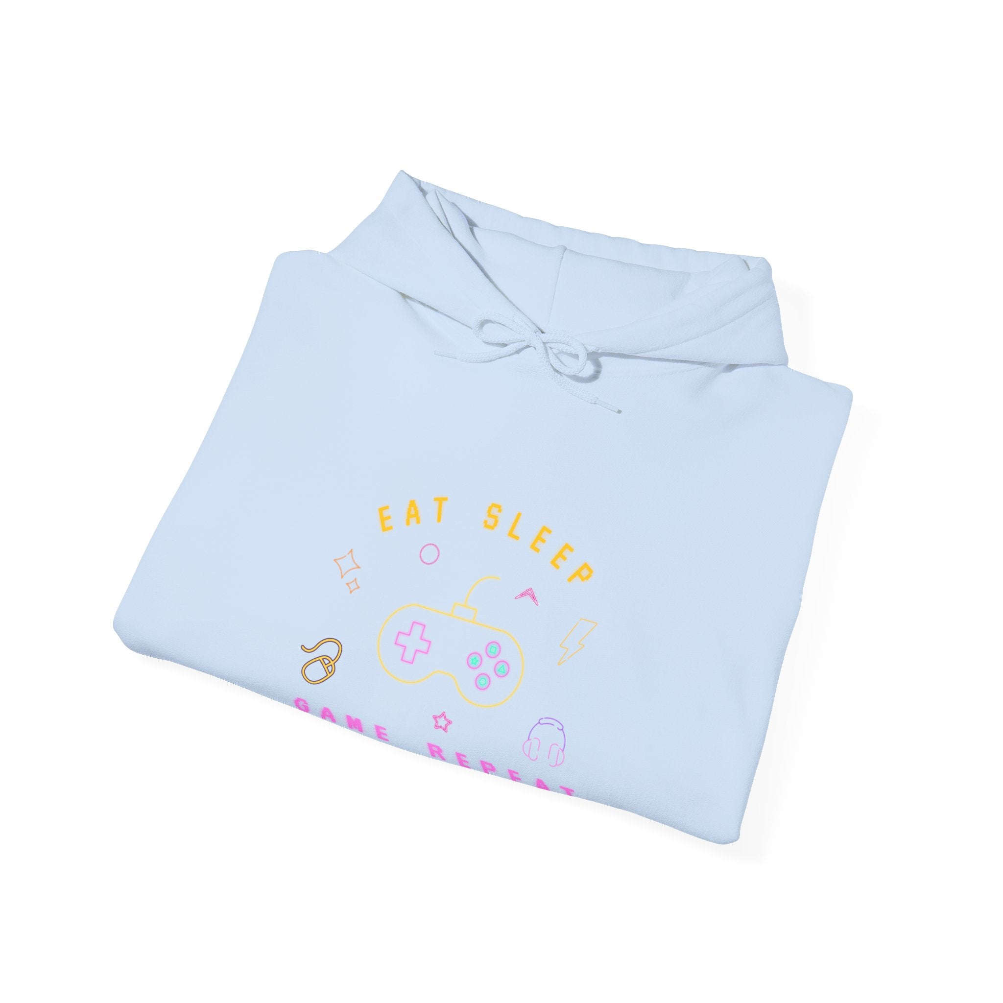 Gaming Life Hoodie, Unisex Sweatshirt, Cozy Gamer Apparel, Casual Wear, Gifts for Gamers, Sleep Game Repeat