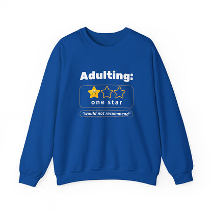 Adulting Review Sweatshirt - Funny Unisex Heavy Blend™ Crewneck