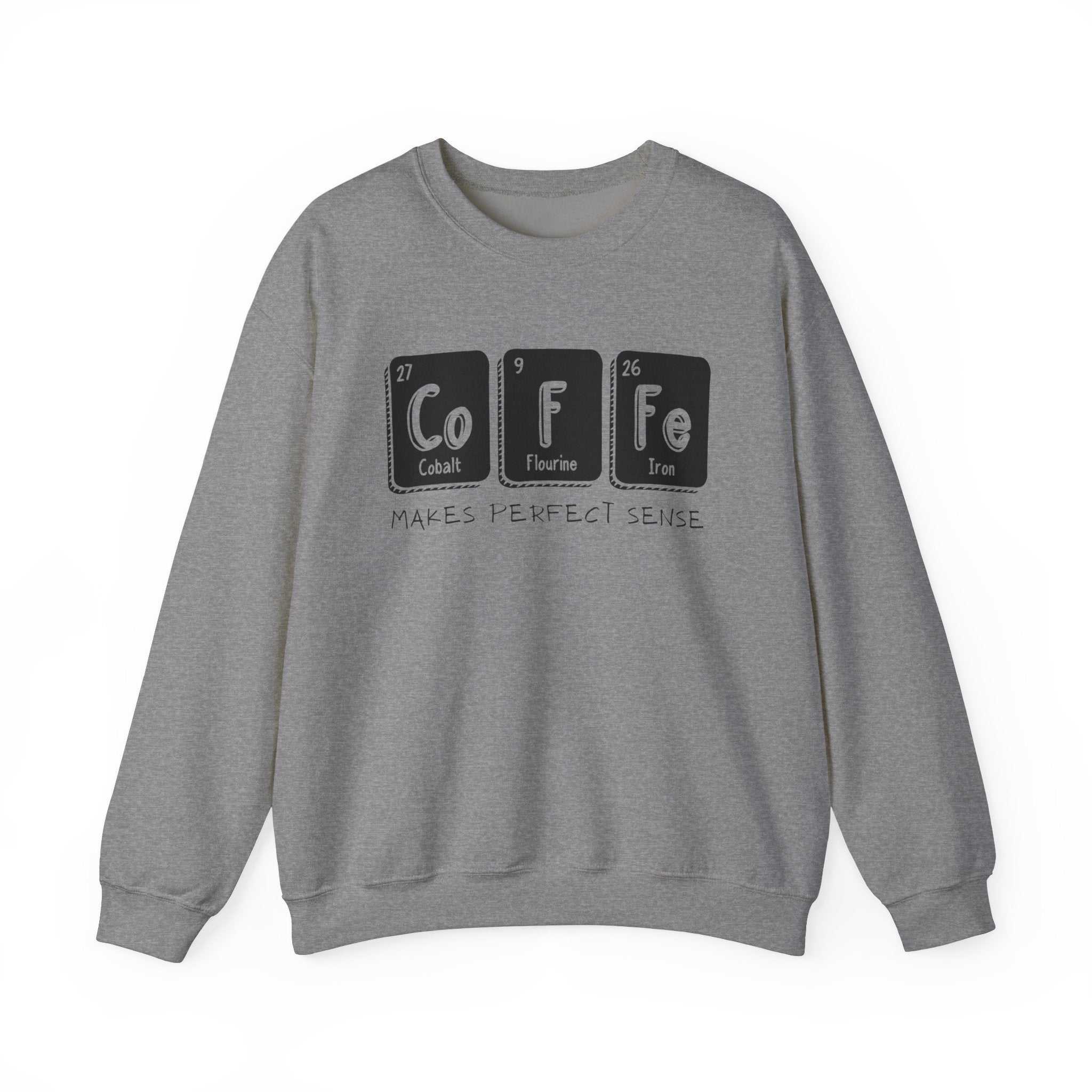 Coffee Elements Crewneck Sweatshirt - Cozy Coffee Lover Gift, Science Pullover, Unisex Casual Apparel, Coffee Gift idea, Coffee Theme