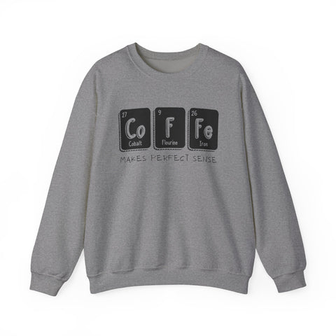 Coffee Elements Crewneck Sweatshirt - Cozy Coffee Lover Gift, Science Pullover, Unisex Casual Apparel, Coffee Gift idea, Coffee Theme