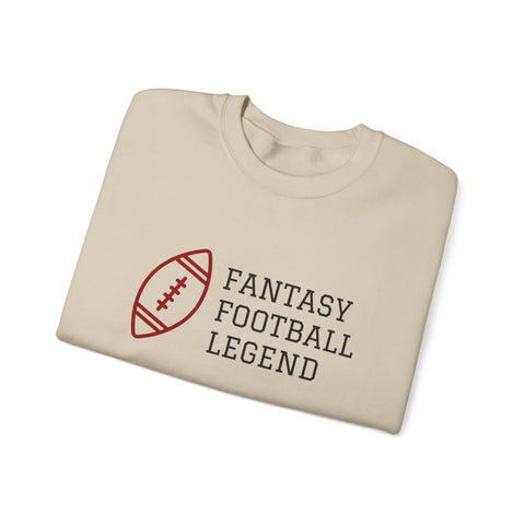 Fantasy Football Legend Crewneck Sweatshirt - Perfect Gift for Sports Fans, Cozy Wear for Game Days, Autumn Essentials, Unisex Sweatshirt