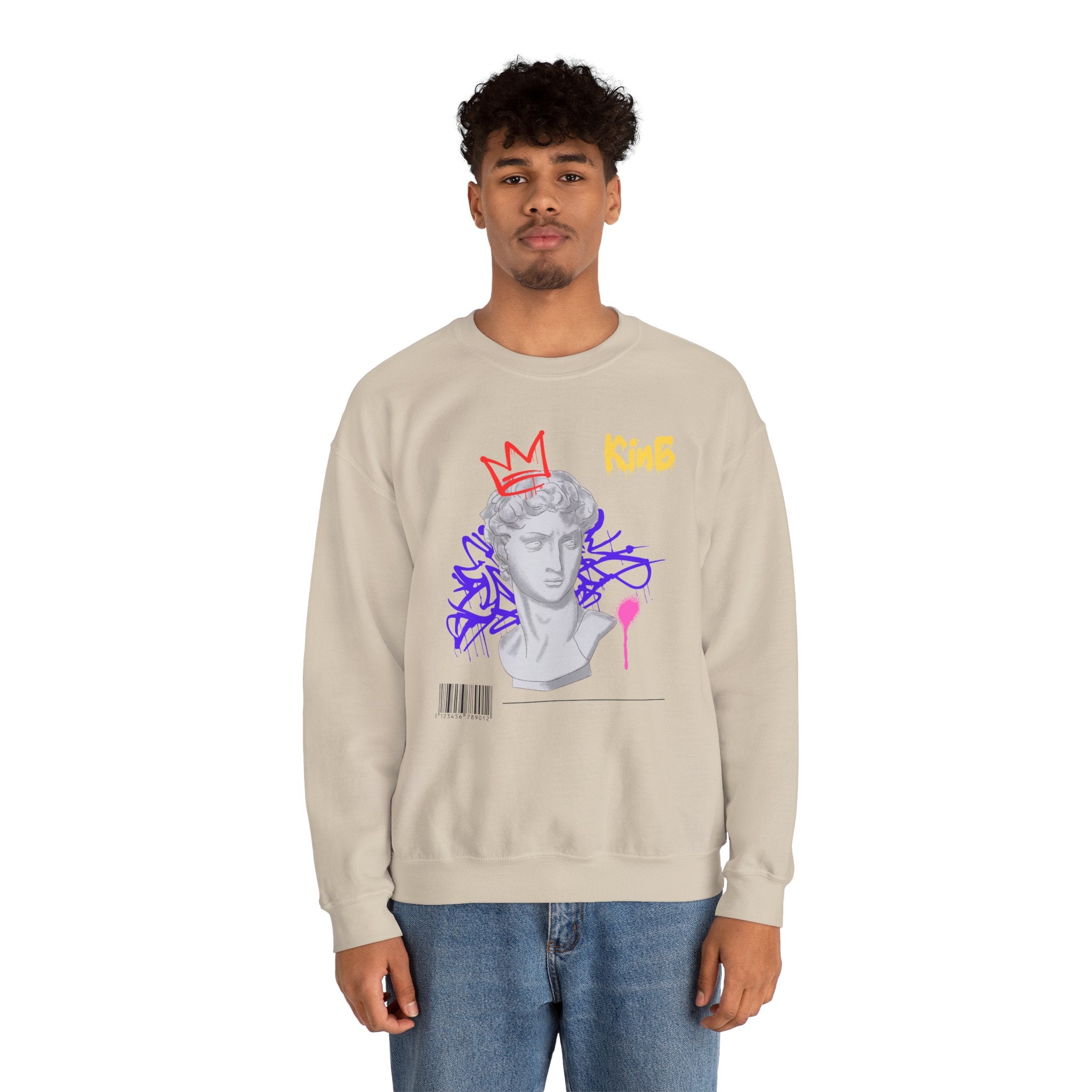 Modern Artistic Sweatshirt, Unisex Pullover, Trendy Graphic Sweater, Streetwear Fashion