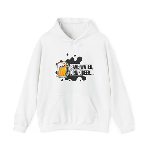 Save Water Drink Beer Hoodie, Funny Sweatshirt for Beer Lovers, Perfect Gift for Dad, Birthday, Casual Wear, Cozy Apparel