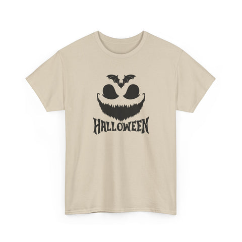 Halloween Unisex Heavy Cotton Tee | Spooky Graphic T-Shirt for Fall