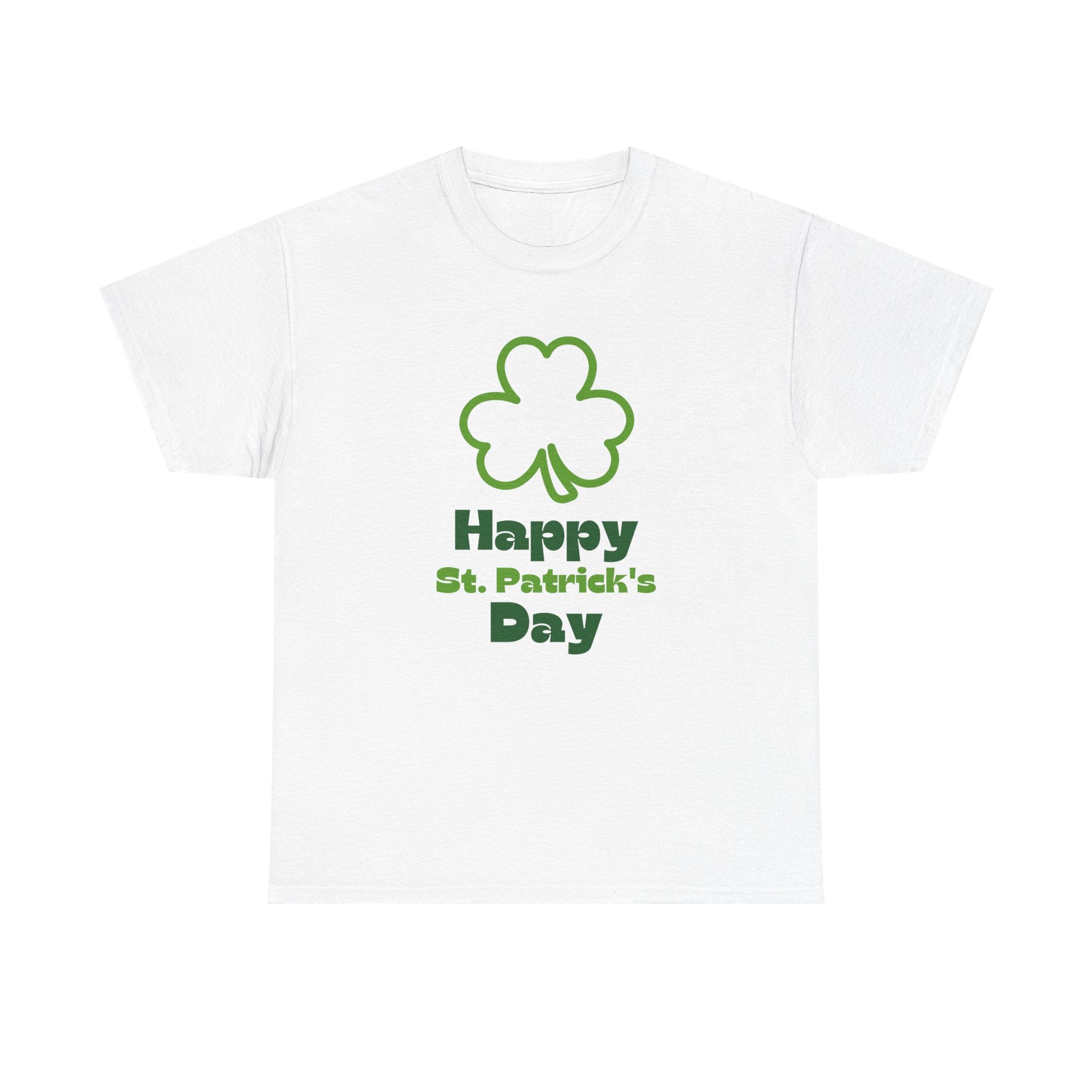 St Patrick's Day Unisex Tee, Green Clover Design, Fun Party Outfit, Gift Idea. Casual Wear Shirt
