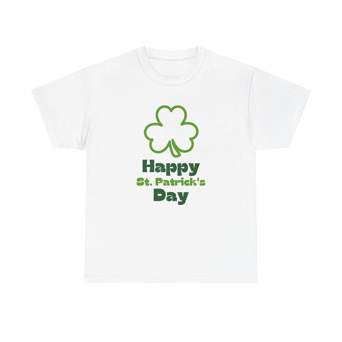 St Patrick's Day Unisex Tee, Green Clover Design, Fun Party Outfit, Gift Idea. Casual Wear Shirt