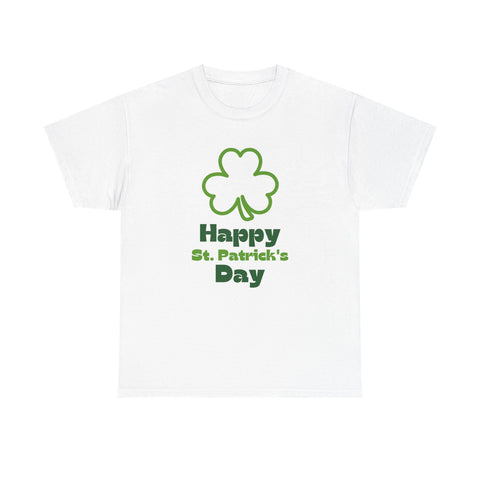 St Patrick's Day Unisex Tee, Green Clover Design, Fun Party Outfit, Gift Idea. Casual Wear Shirt