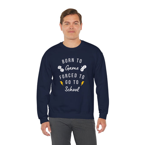 Born to Game Crewneck Sweatshirt | Gaming Apparel, School Sweatshirt, Unisex Fashion, Cozy Casual Wear